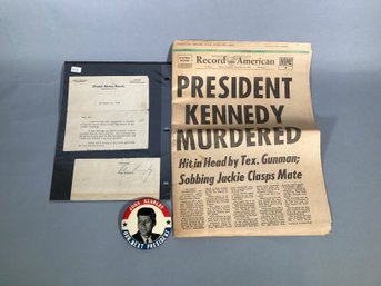 1958 JFK Signature & Memorabilia (CTF10)