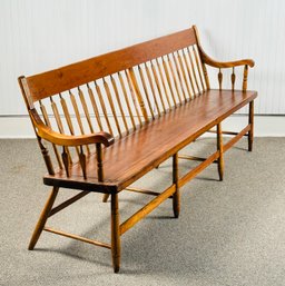 19th C. Arrow-back Windsor Deacons Bench (CTF20)