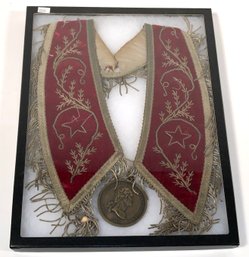 Antique Sash With Indian Peace Medal (CTF10)