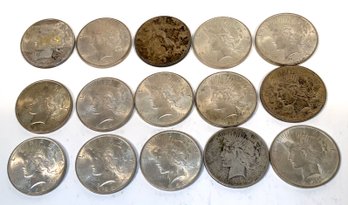 15 Peace Silver Dollars (CTF10)