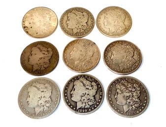 Nine Morgan Silver Dollars (CTF10)