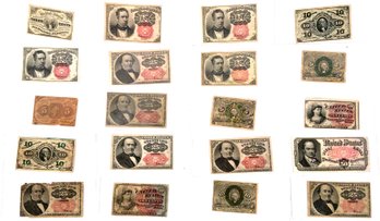 Twenty Assorted Fractional Currency Notes(CTF10)