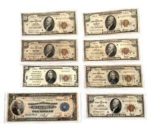 Eight National Currency Notes (CTF10)