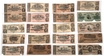 Twenty Confederate Notes/currency (CTF10)