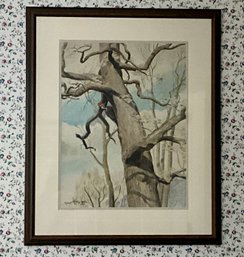 Robert M Mengel Watercolor, Pileated Woodpecker