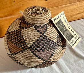 Traditional Zulu Covered Basket (CTF10)