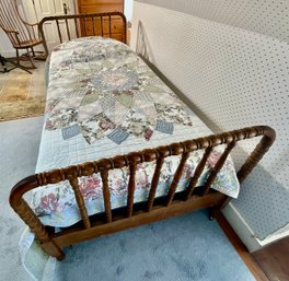 Vintage Maple Twin Spool Bed