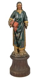 Large 17th/18th C. Carved And Painted Biblical Figure (CTF30)