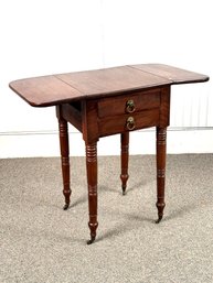 Antique Sheraton Mahogany Two Drawer Stand (CTF10)