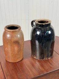 Two Antique Stoneware Jugs (CTF10)