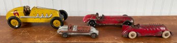 Four Vintage Toy Race Cars (CTF10)