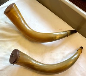 Two Large Antique Powder Horns (CTF10)