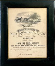 1852 Agricultural Society Document