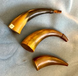 Three Antique Powder Horns (CTF10)