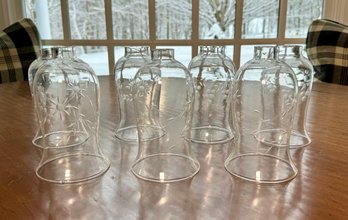 7 Antique Etched Glass Shades (CTF20)