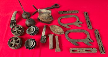 Antique And Vintage Metal Accessories, Irons, Oil Cans And More (CTF10)