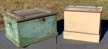 Two Antique Painted Storage Boxes (CTF20)