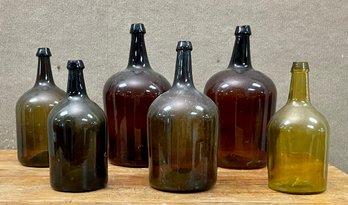Six Antique Glass Bottles (CTF20)