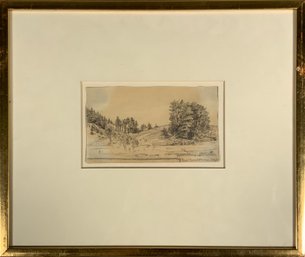 Edward C. Cabot Charcoal On Paper, Near Washburns (CTF10)