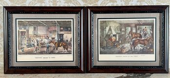 Two Reproduction Currier And Ives, Trotting Cracks (CTF10)