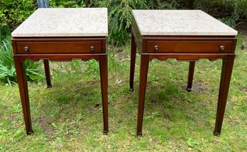 Vintage Asian Inspired Marble Top Tables (CTF30)