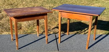 Two Antique Country Pine Tavern Tables (CTF20)