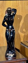 Mid-Century Earthenware Stylized Female Figurine