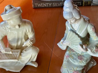 Pr. Vintage Porcelain Asian Figures