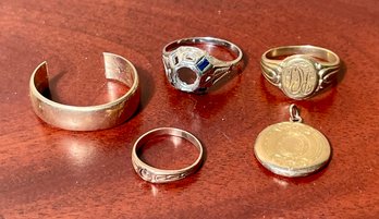 14k And 18k Gold Rings And Other, 5pcs (CTF10)