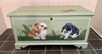 Antique Hand Painted Blanket Box (CTF20)