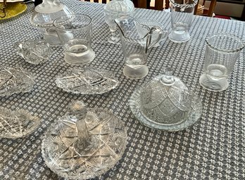 Vintage Cut & Frosted Glass, 14pcs. (CTF20)