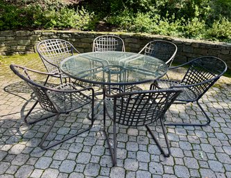 Vintage Brown Jordan Table & Six Chairs  (CTF40)