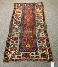 Antique Caucasian Oriental Runner Rug (CTF10)