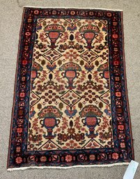 Antique Oriental Scatter Rug, Moths (CTF10)