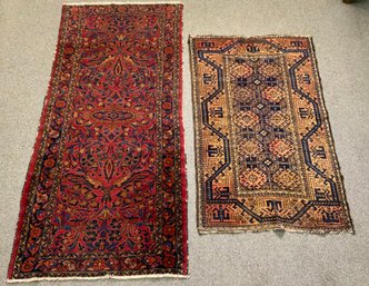 Two Vintage Oriental Scatter Rugs (CTF10)