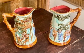 Two Vintage Majolica Pitchers (CTF20)