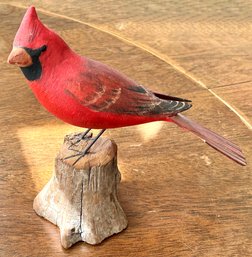 Peter Peltz Carved Male Cardinal
