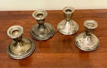 Sterling Candle Holders, 4pcs.