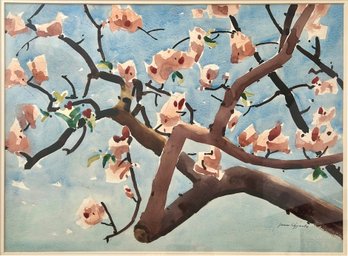 James Fitzgerald Original Watercolor, Apple Blossoms
