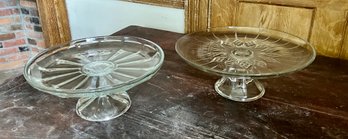 Vintage Glass Pedestal Cake Plates (CTF10)