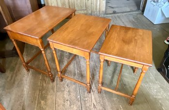 Vintage Maple Nesting Tables (CTF20)