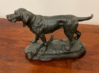 Vintage Metal Dog Door Stop Pointer