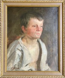 E.T. Quinn Oil, Portrait Of Young Boy (CTF10)