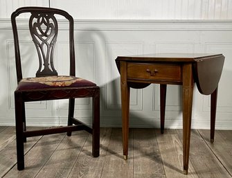 Vintage Drop Leaf Table And Chair (CTF20)