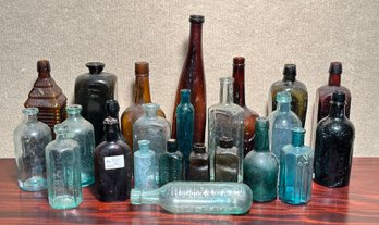 Old Glass Bottles, 24pcs (cTF20)