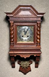 Antique European Oak Wall Clock (CTF20)