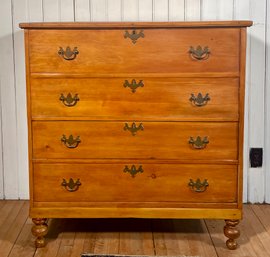 19th C. Pine Two Drawer Blanket Chest (CTF20)