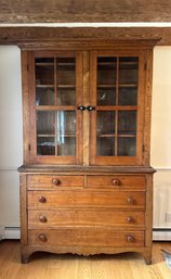 19th C. Two-part Country Cupboard (CTF30)