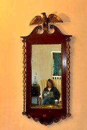 Antique Chippendale Style Wall Mirror (CTF20)