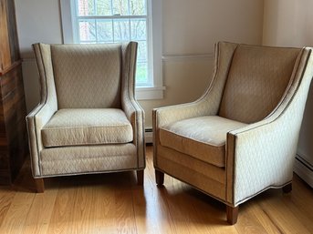 Pr. Fairfield Upholstered Wing Chairs (CTF30)